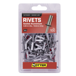 Otter Aluminium Sealed Rivets, Blister